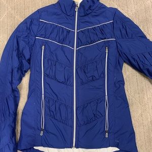 Lululemon ruffle jacket, blue/cobalt size 4